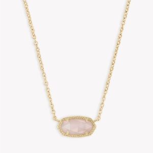 Kendra Scott - Elisa Gold Pendant Necklace in Rose Quartz